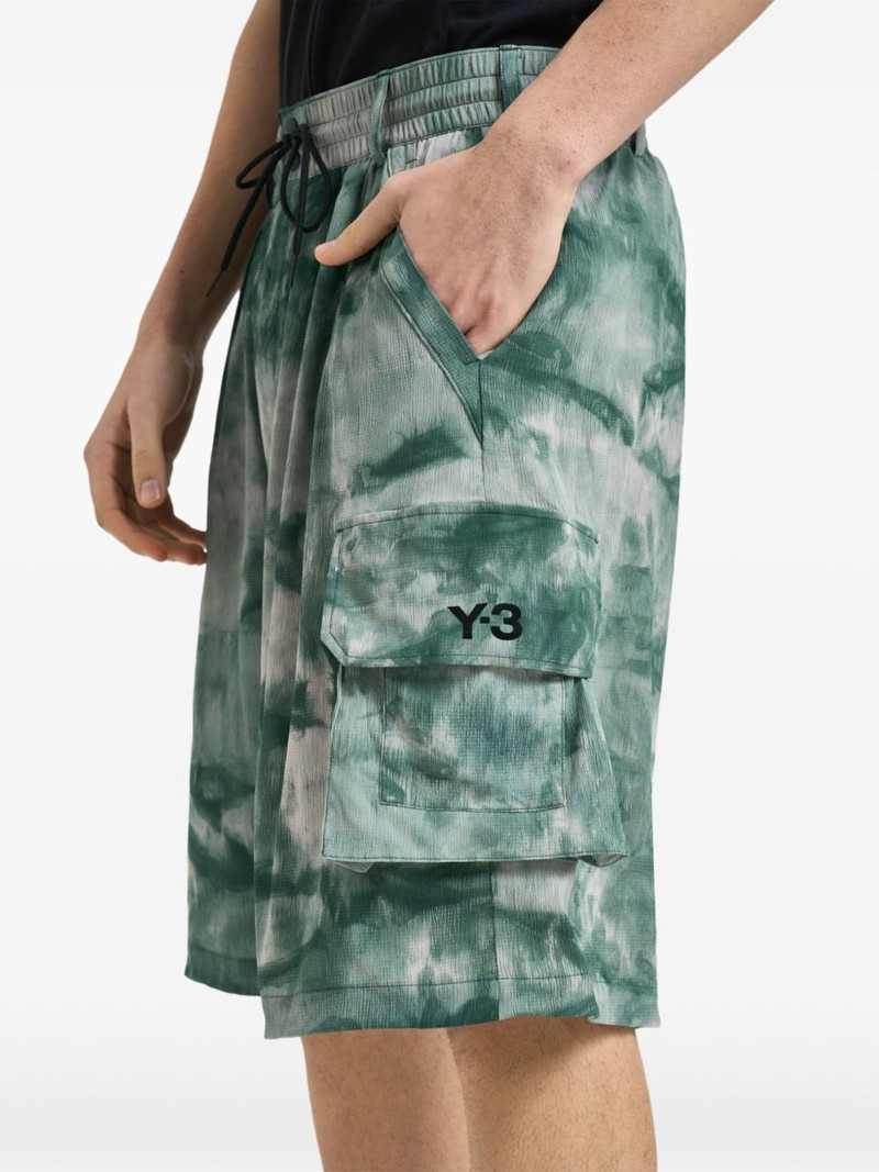 Y-3 tie-dye cargo shorts outlook