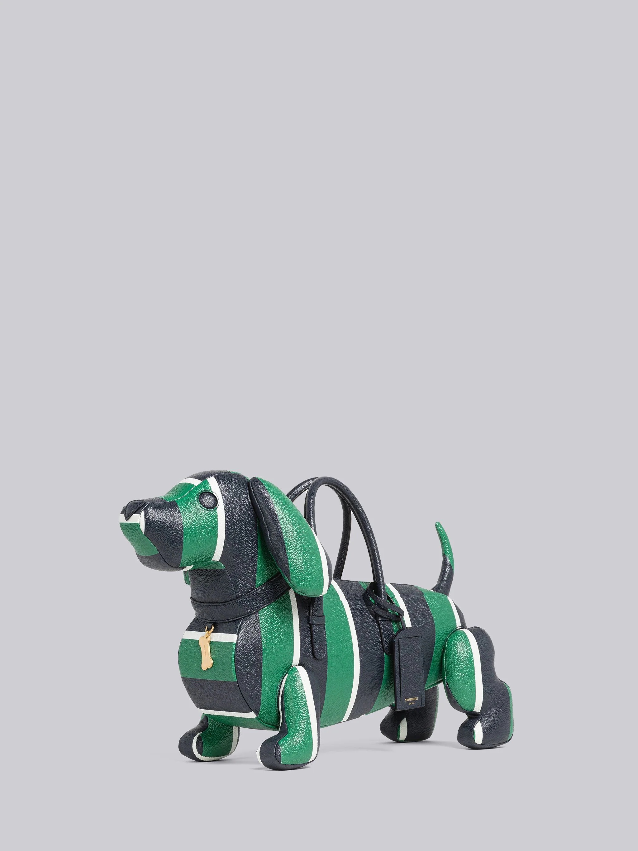Stripe Pebble Grain Leather Hector Bag - 3