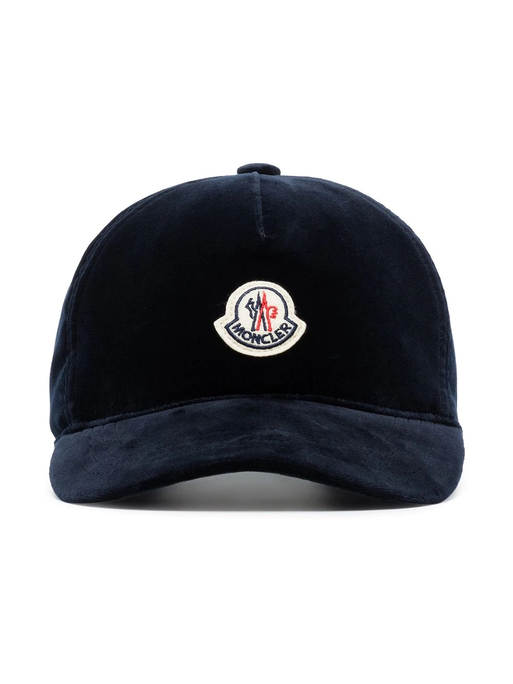 appliquéd velvet baseball cap - 1