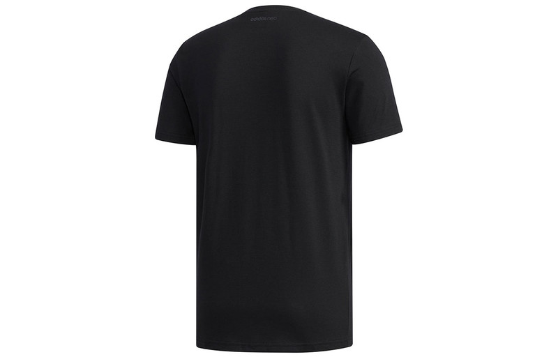 adidas adidas neo Cs Verbiage T Stripe Causual Sports Round Collar Male Black EI4530 outlook