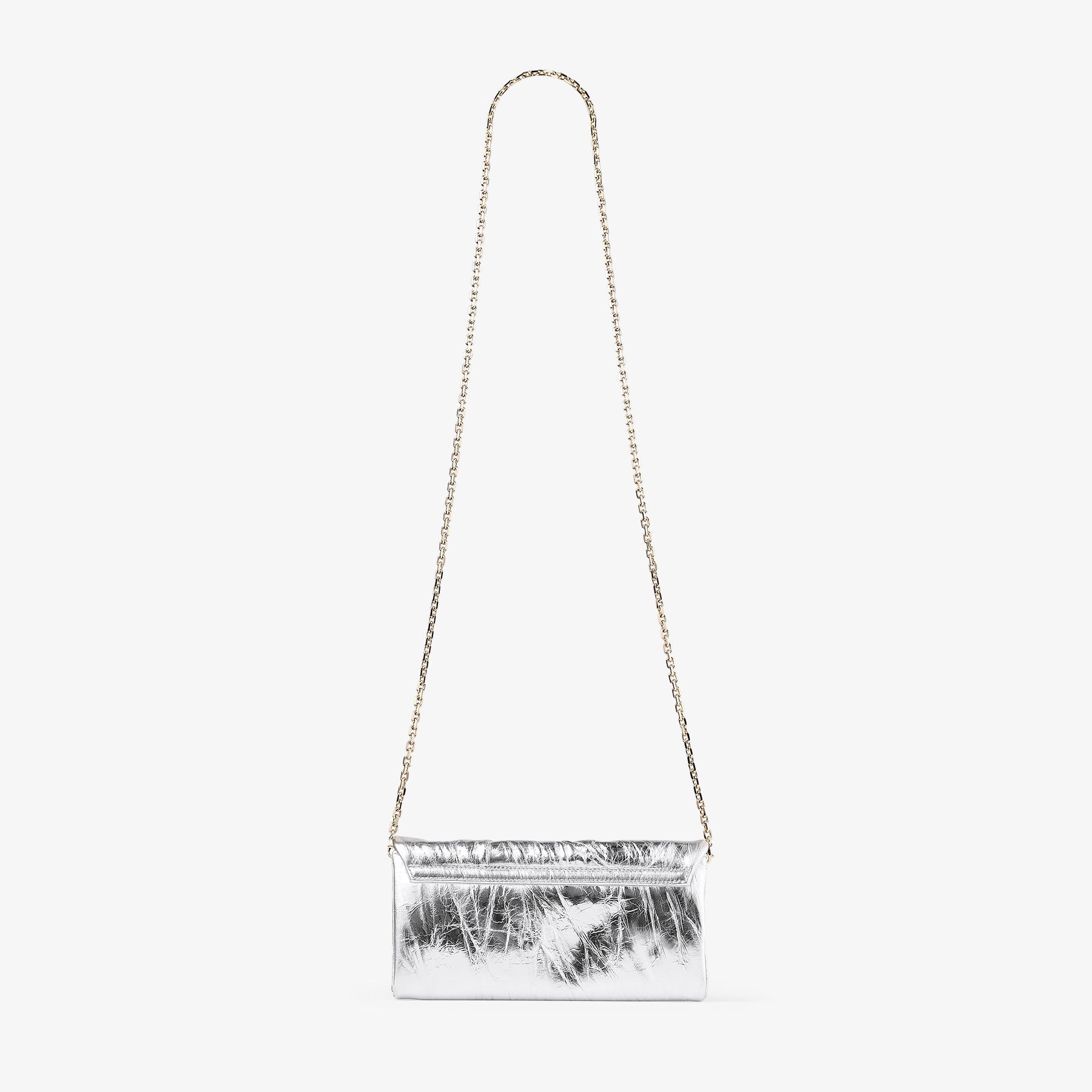 Edie Wallet With Chain
Silver Vintage Metallic Leather Mini Bag - 6