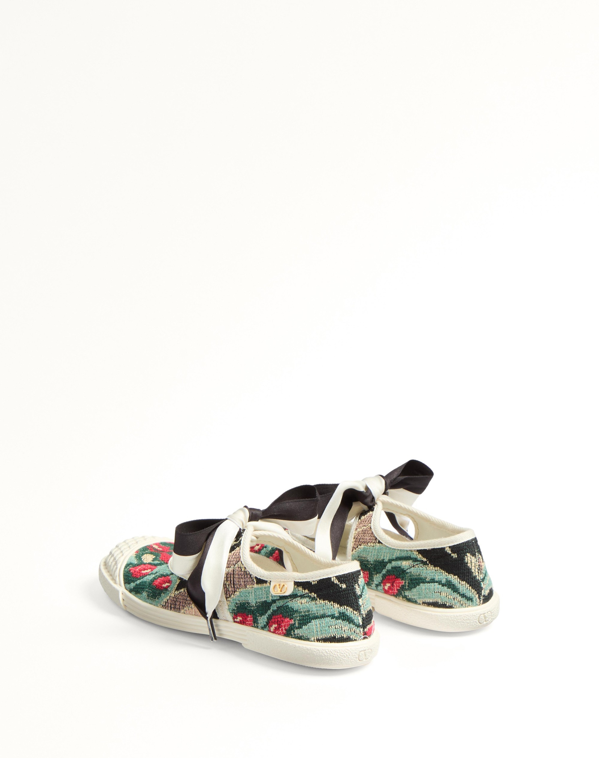 BALLERINA BAY BY BAY SNEAKER IN JACQUARD FABRIC WITH FLORAL EMBROIDERY - 5