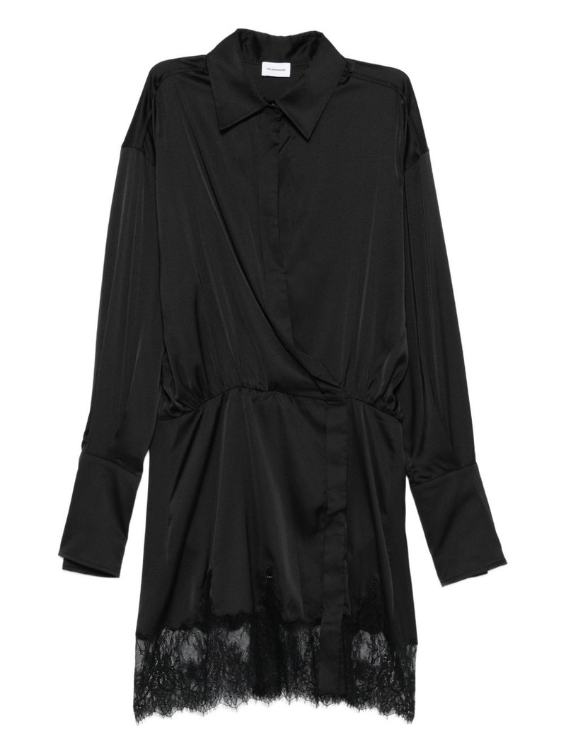 lace-trimmed satin dress 1