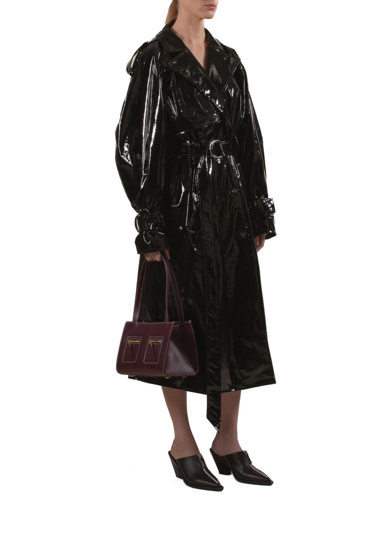 Vinyl Trench Coat Black 3