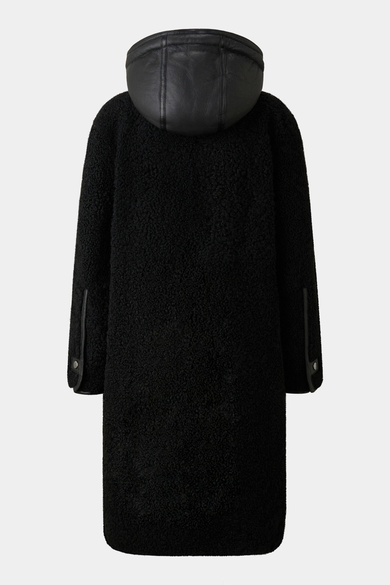 Polina Lambskin coat in Black 8