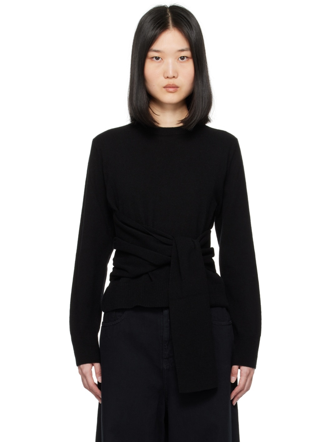 Black Belted Sweater - 1