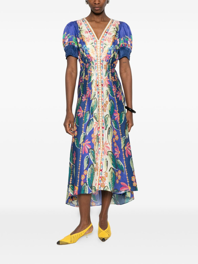 SALONI Lea floral V-neck midi dress outlook