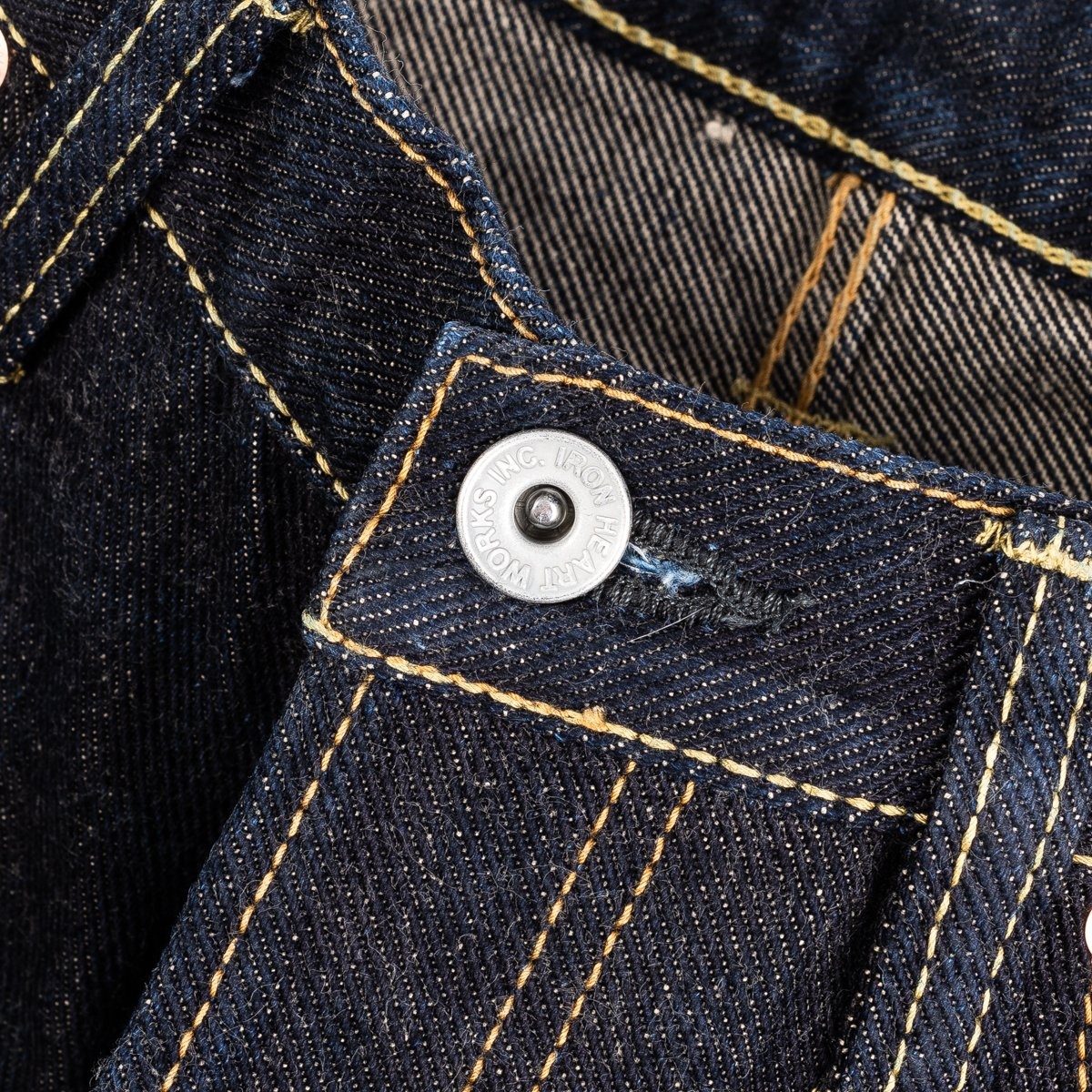 IH-888S-19L 19oz Left Hand Twill Selvedge Denim Medium/High Rise Tapered Cut Jeans - Indigo - 11