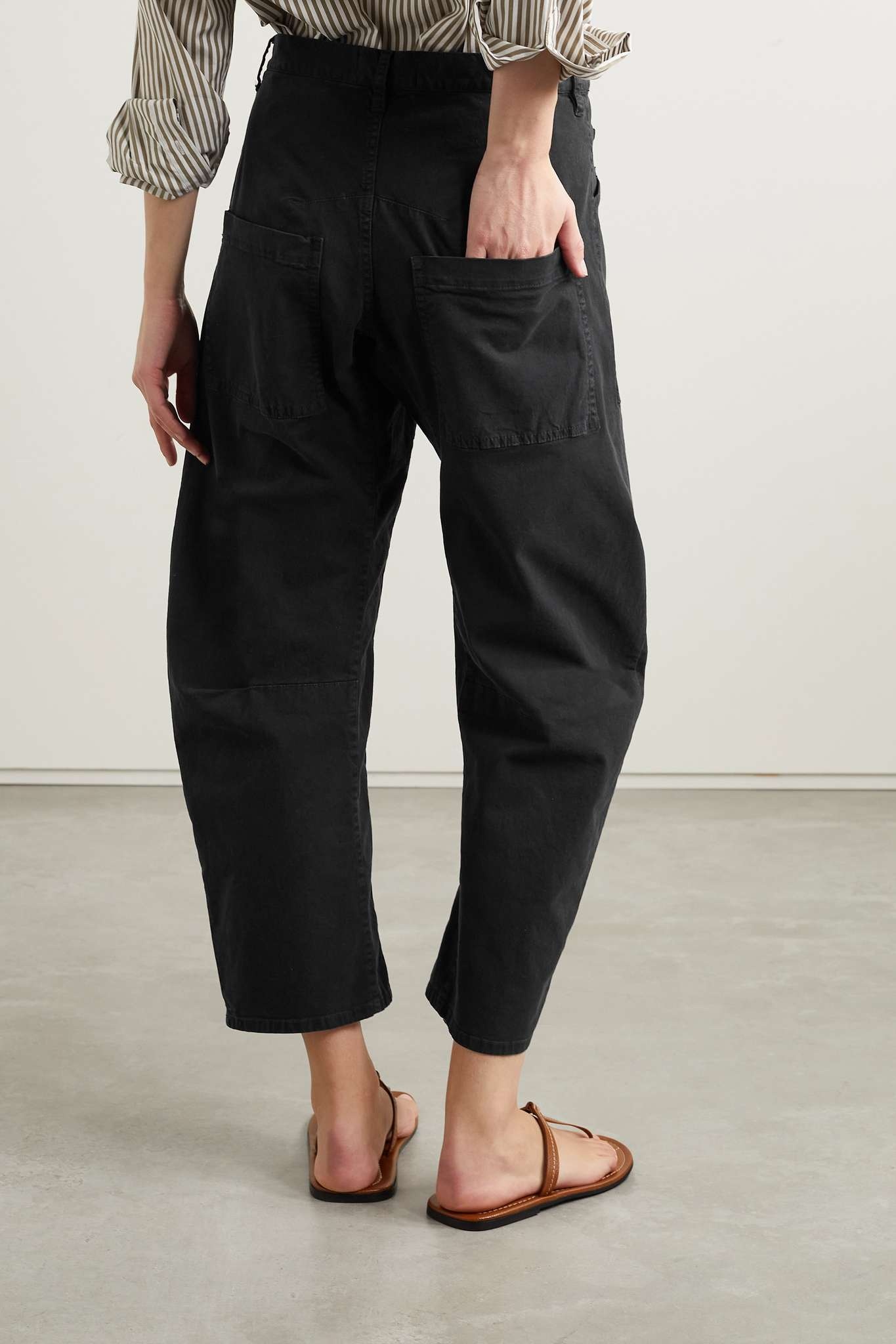 Shon cotton-blend twill tapered pants - 3
