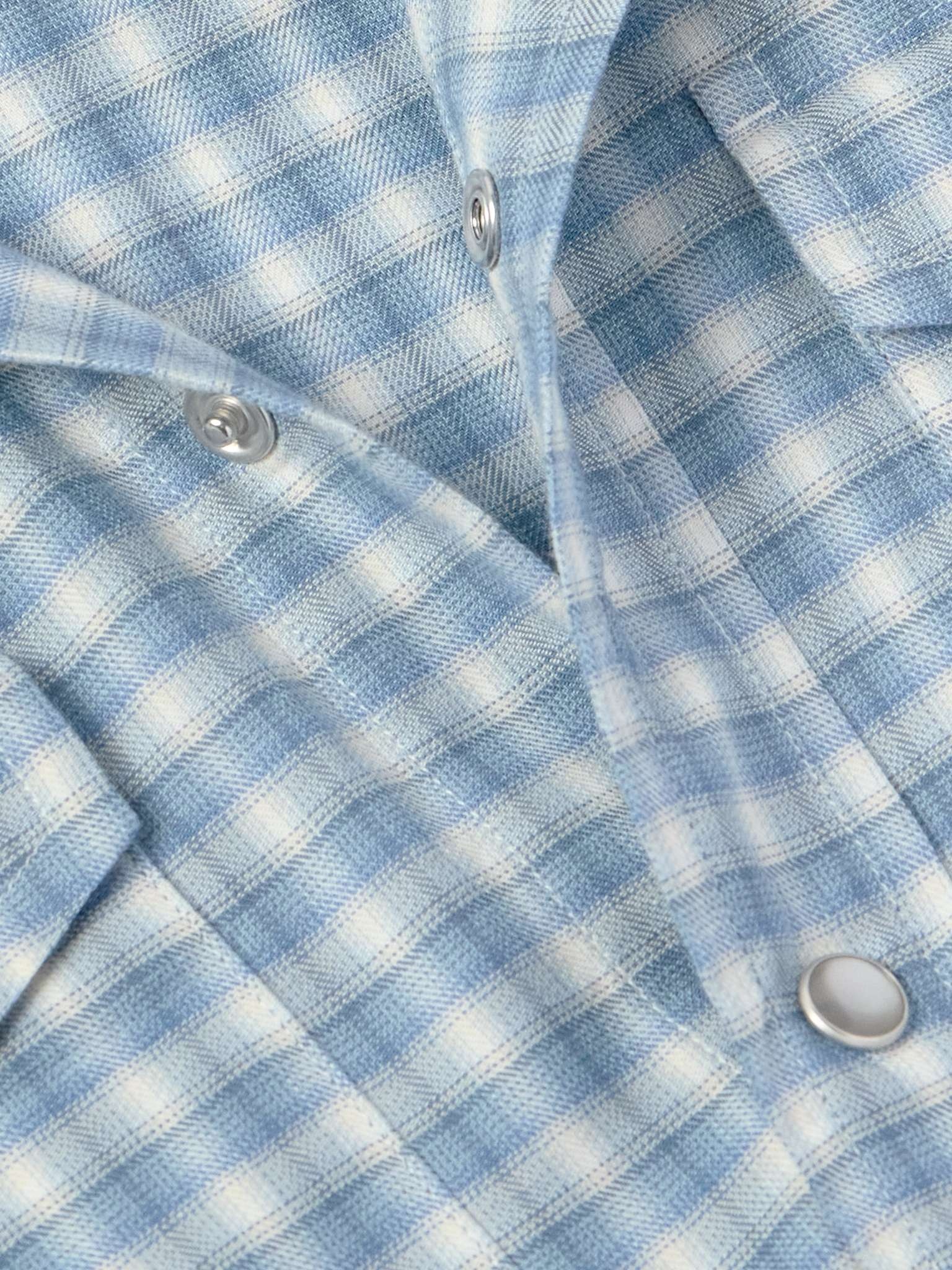 Checked Cotton Western Shirt - 5