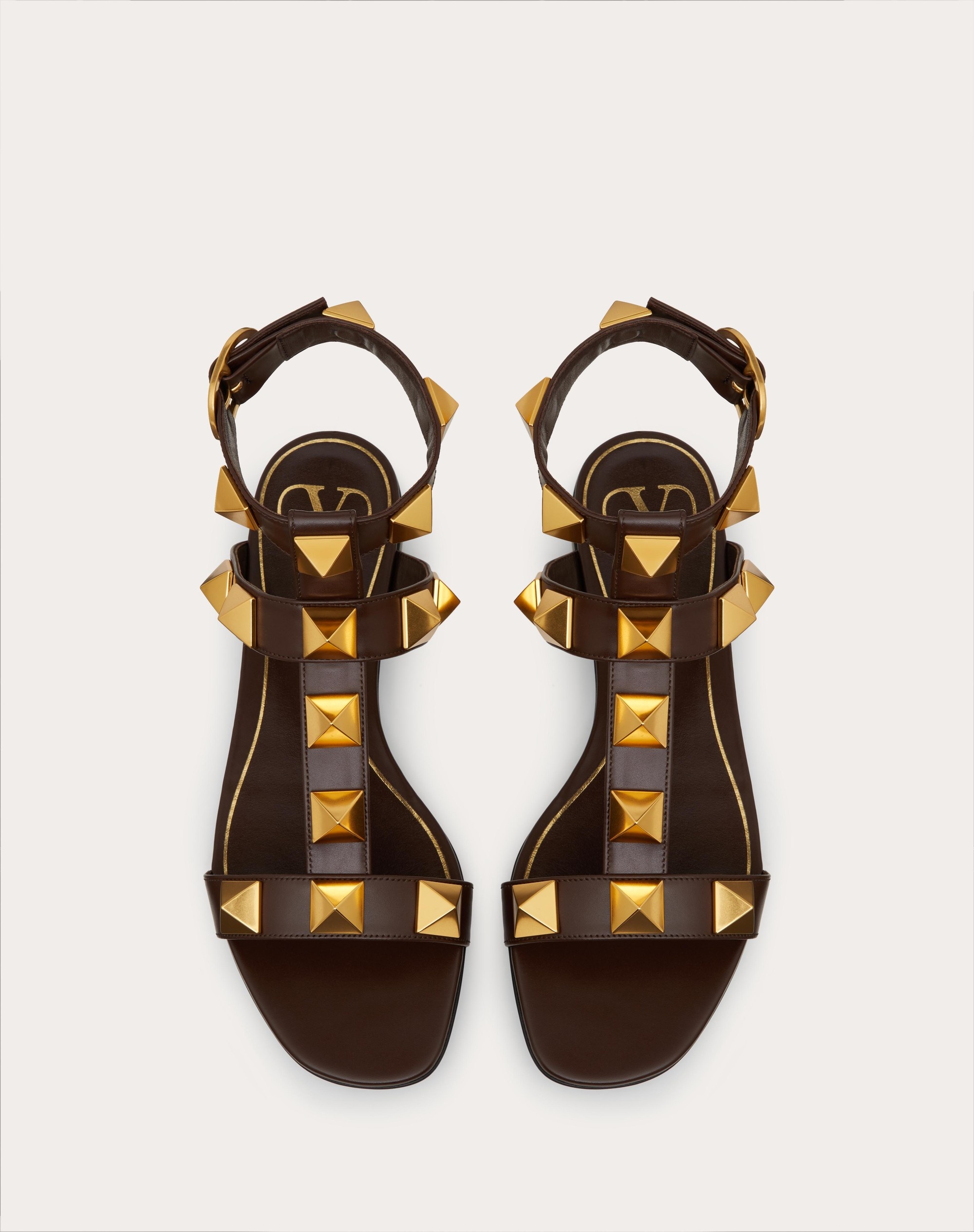 ROMAN STUD FLAT CALFSKIN SANDAL - 4
