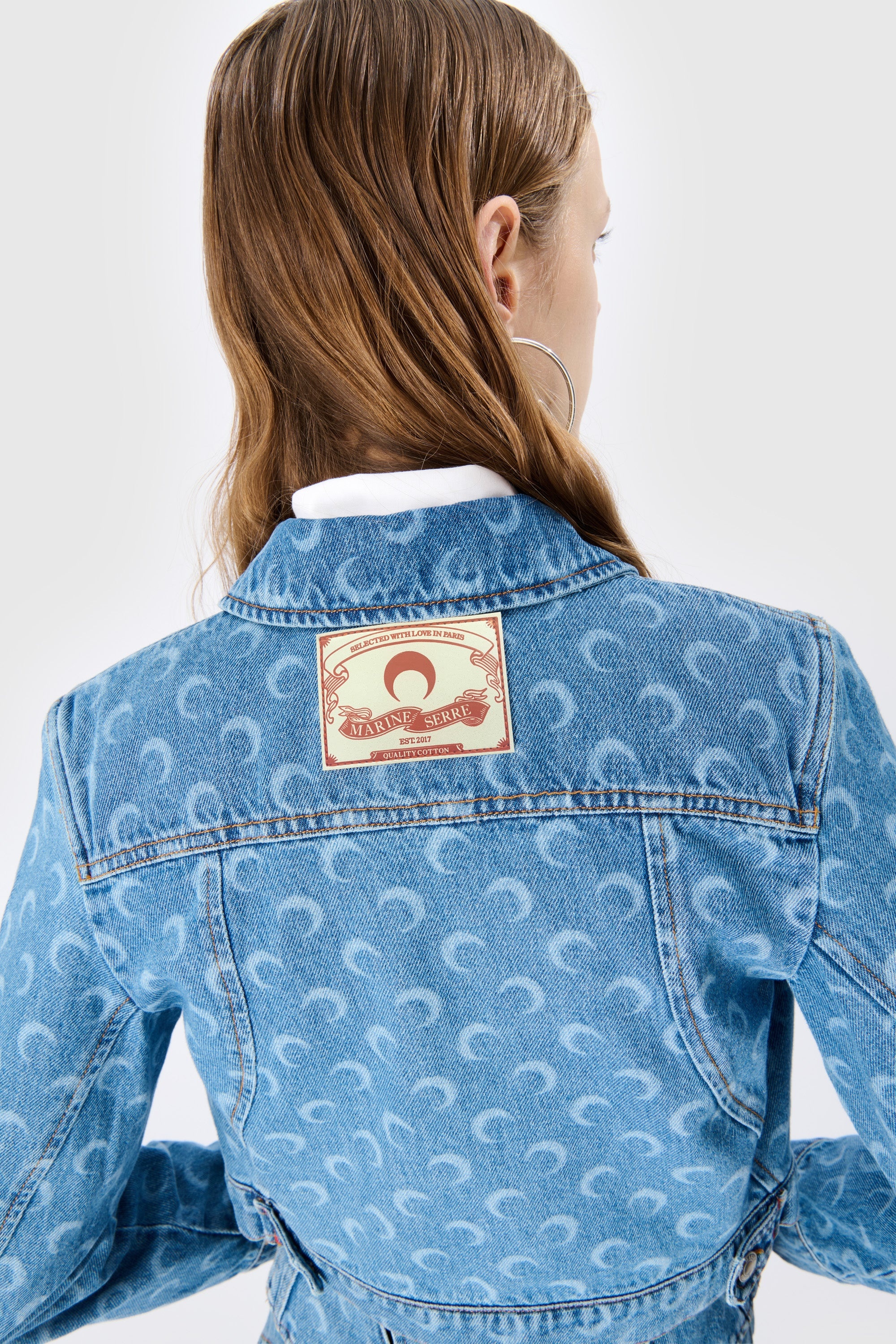 Moon Laser Denim Cropped Jacket - 3