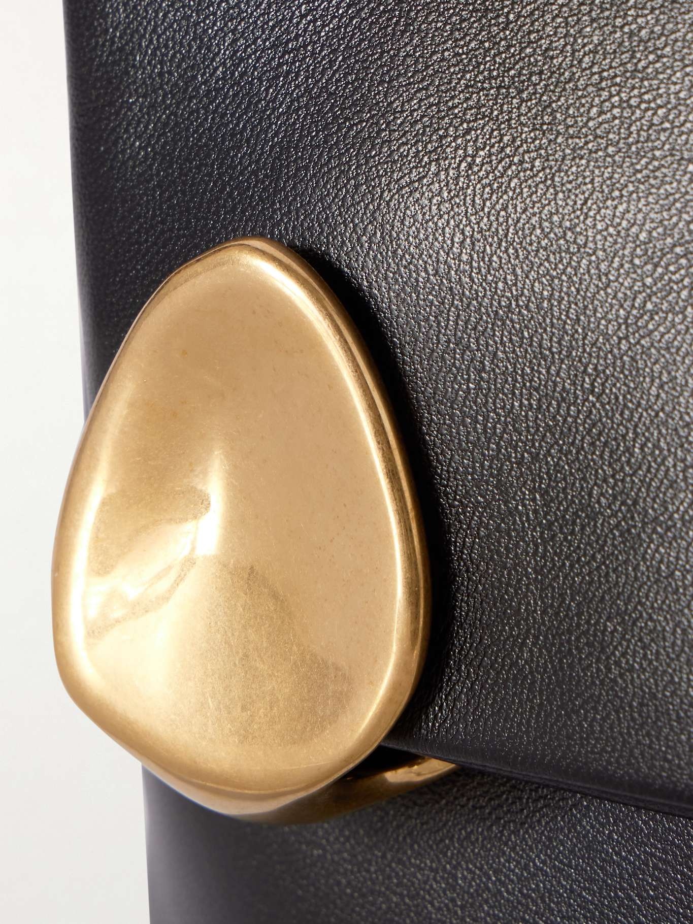 Embellished leather clutch Black - 4