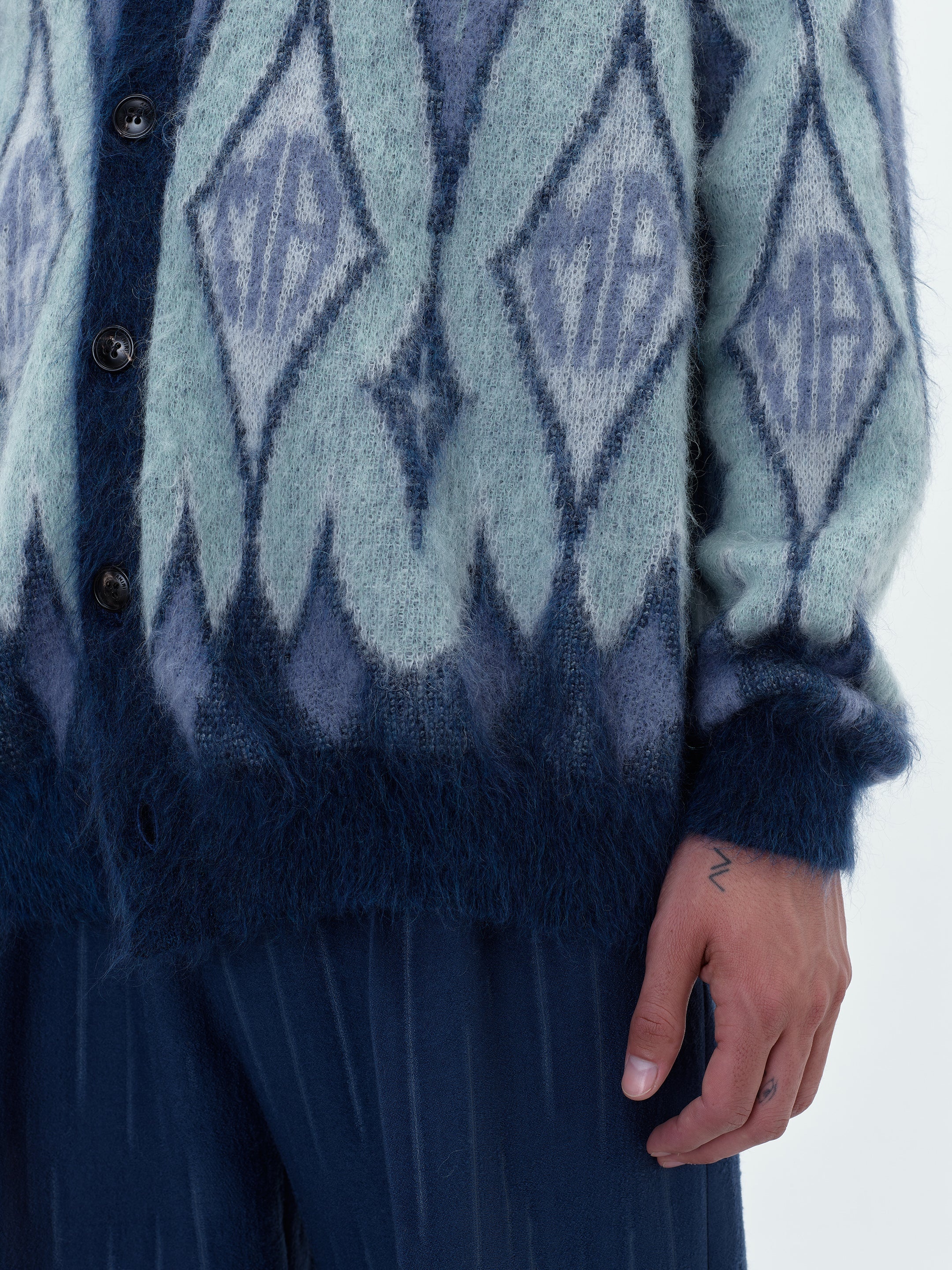 AMIRI Blue Repeat Cardigan