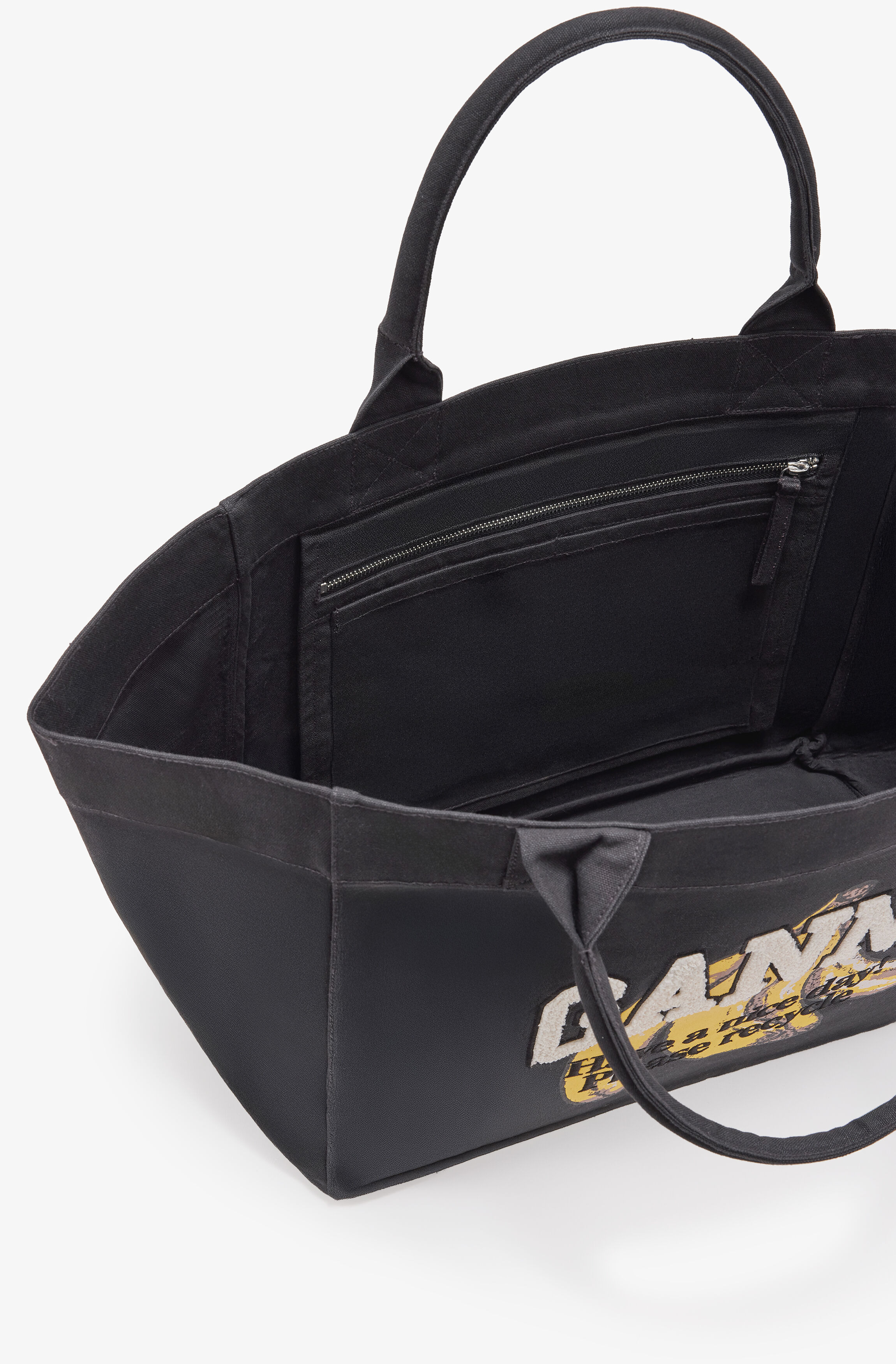 BLACK XXL BANANA PRINT TOTE - 3