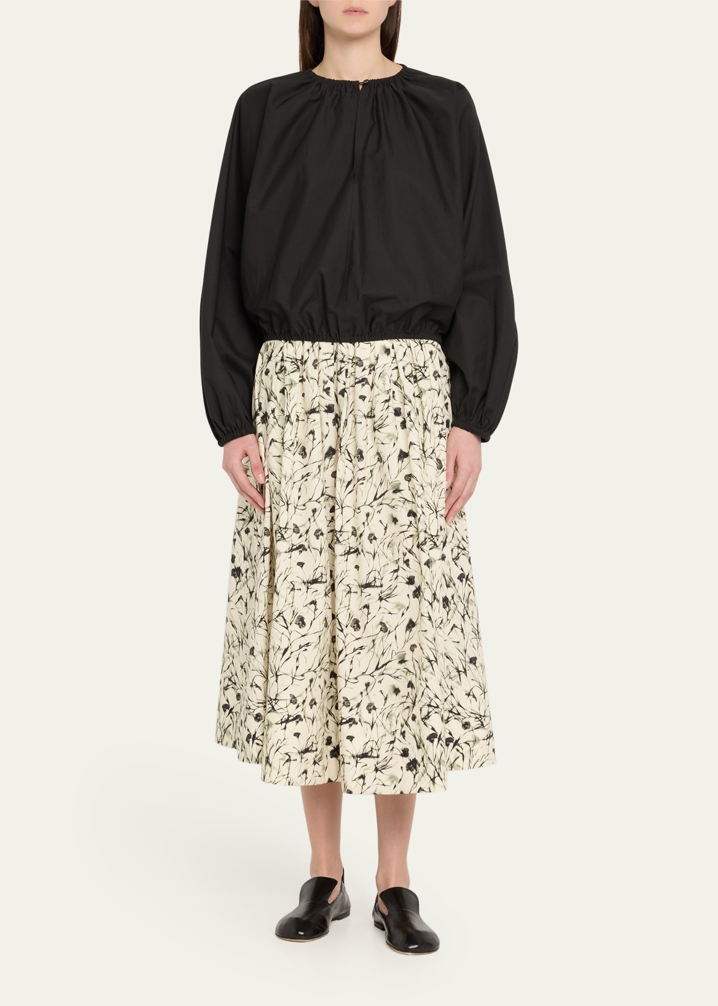 Austin Printed Poplin Midi Skirt - 2