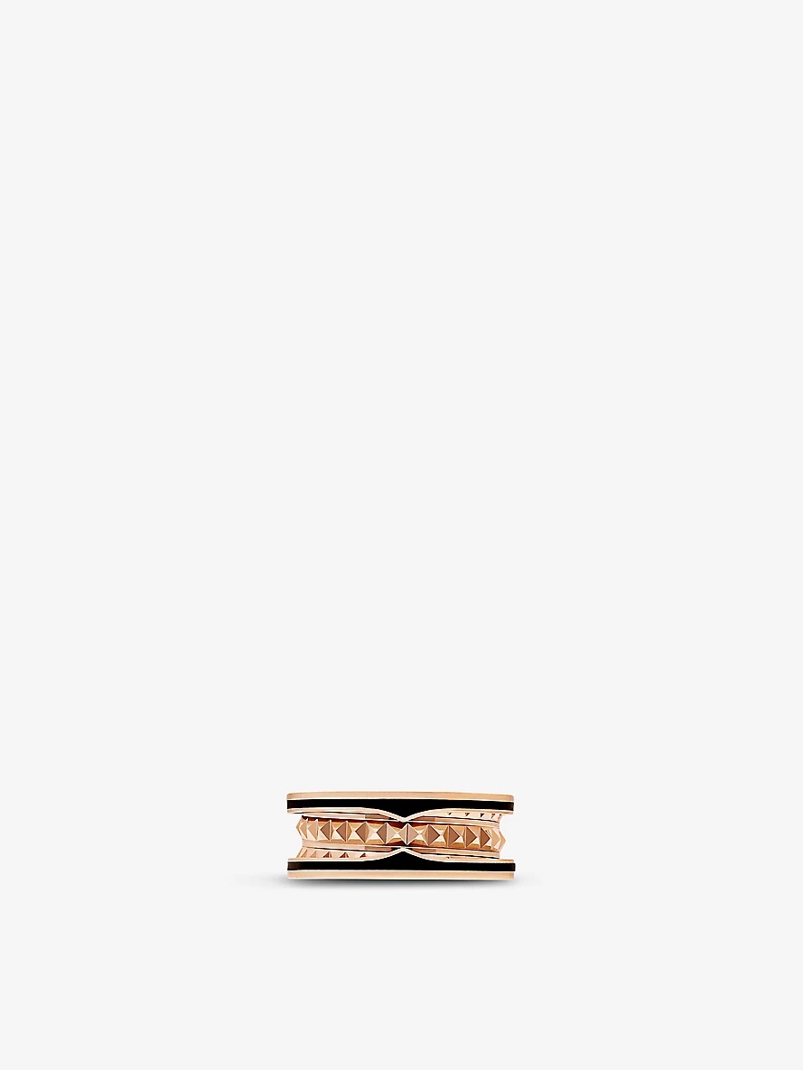 B.zero1 Rock 18ct rose-gold and ceramic ring - 5