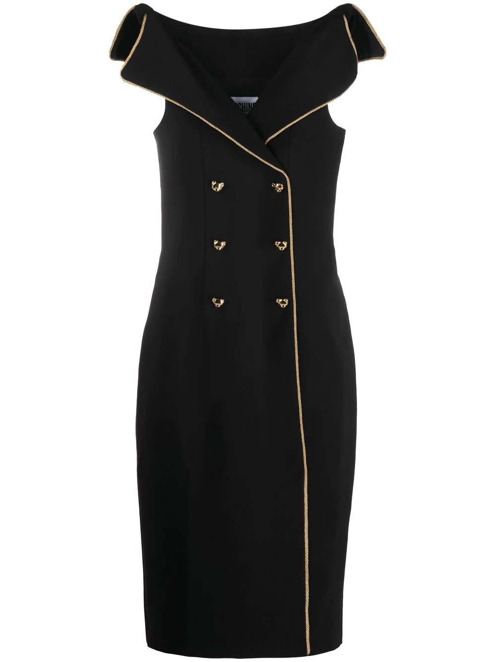 Teddy-button double-breasted pencil dress - 1