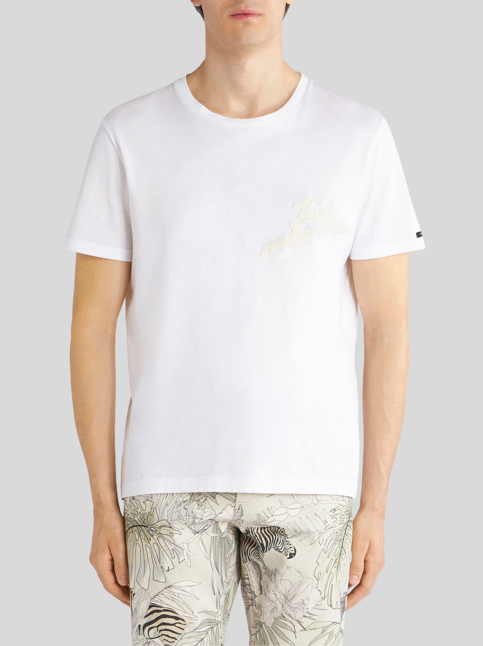 T-SHIRT WITH EMBROIDERED ETRO LOGO - 2