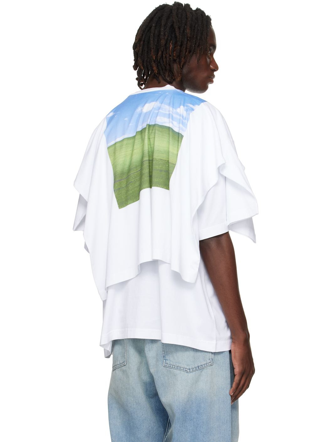 White Desktop Double Layered T-shirt - 3