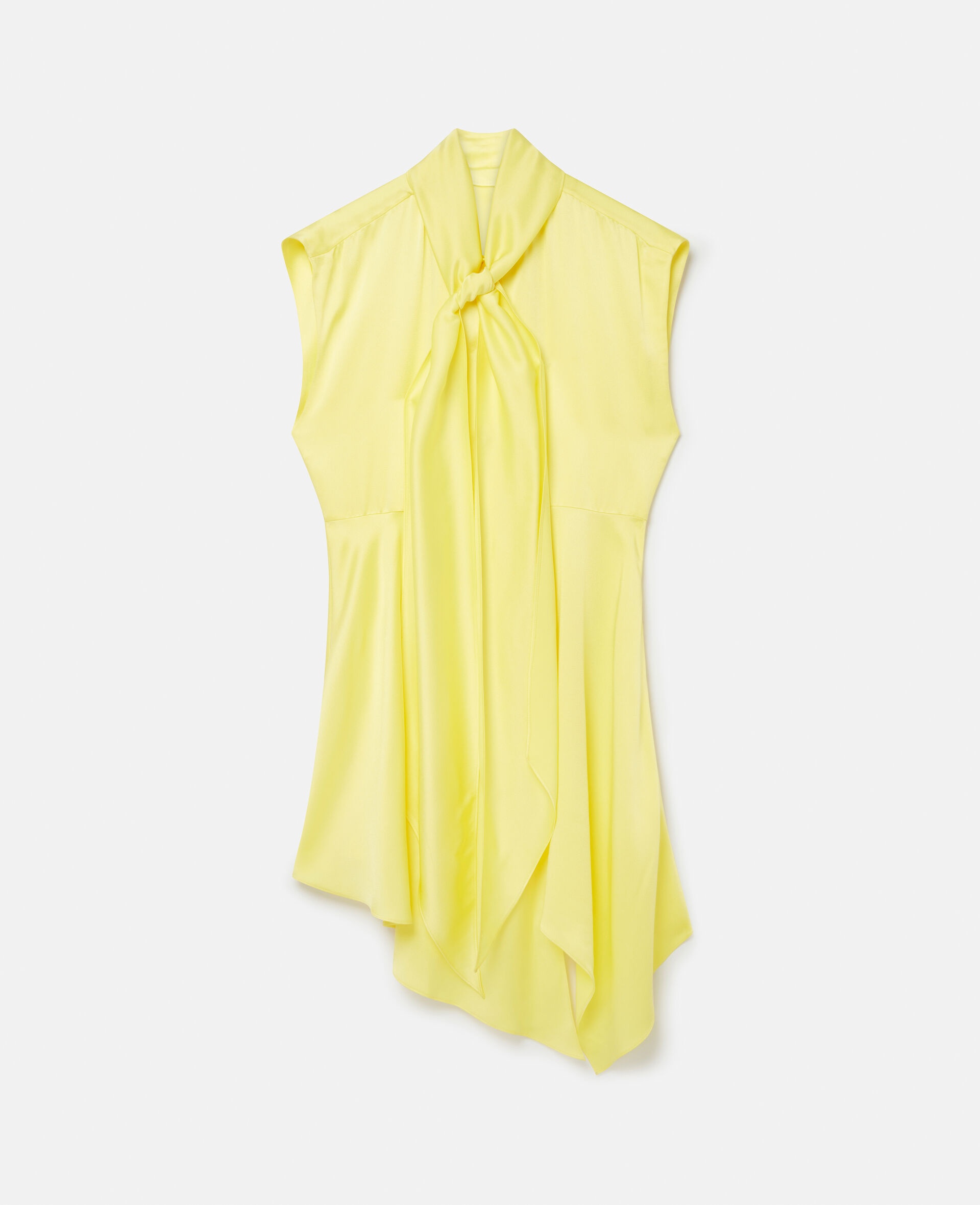 Silk Asymmetric Shirt Dress - 1