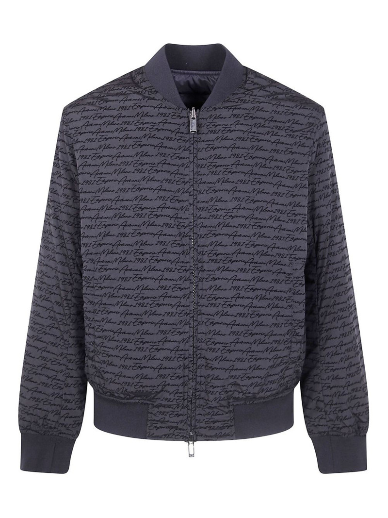 script-print bomber jacket 1