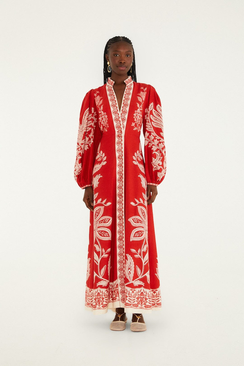 Red Miranda Lenzing Ecovero Euroflax Maxi Dress 1