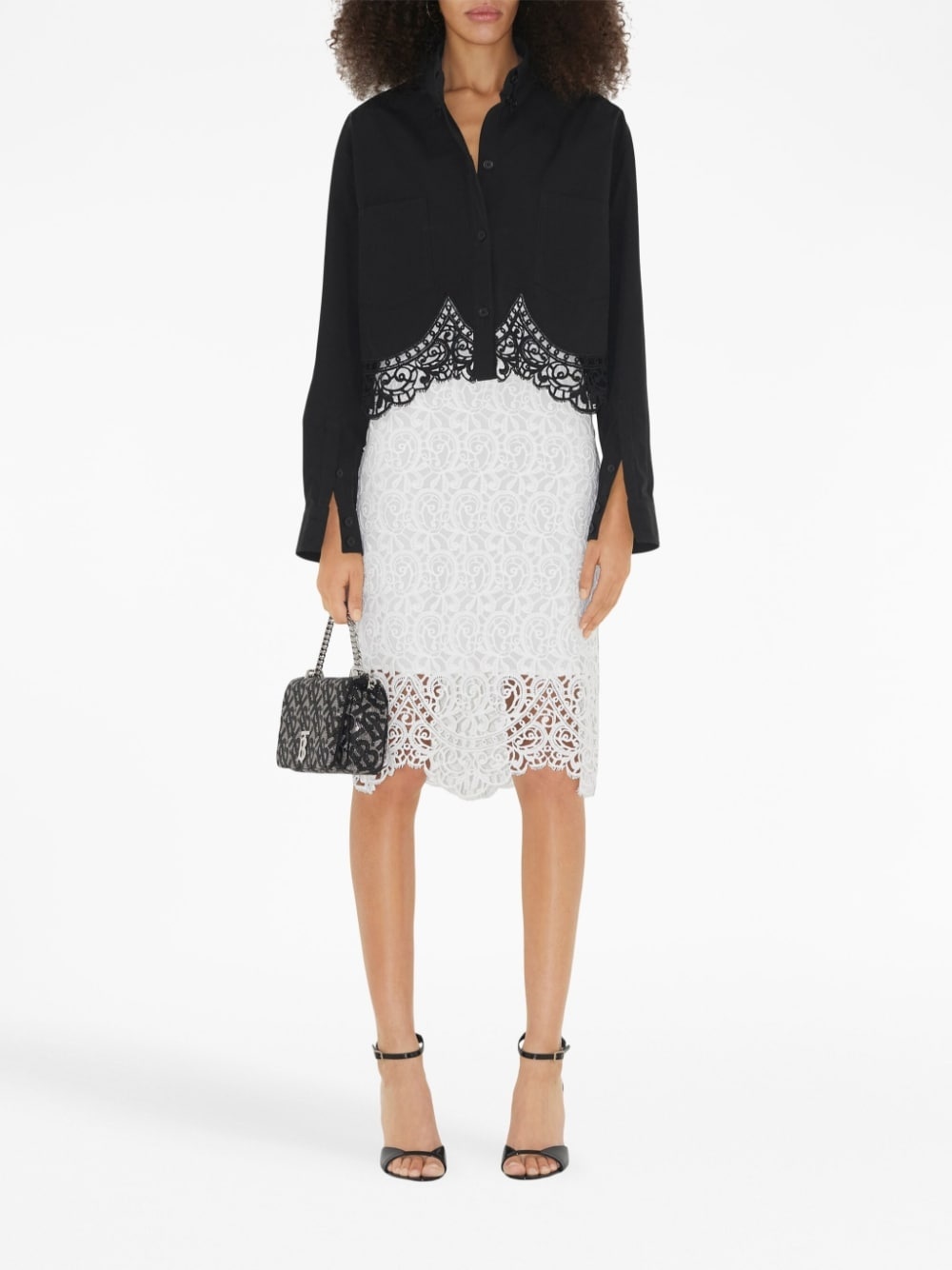 macramé-lace pencil skirt - 2