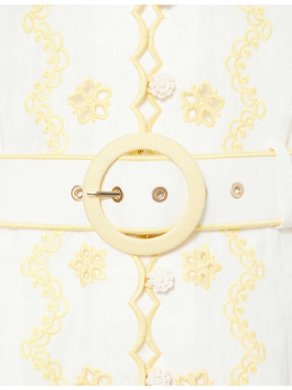 Lucky Embroidered Linen Midi Dress - 6