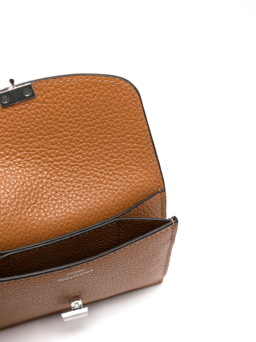 T-lock grained leather cardholder - 3