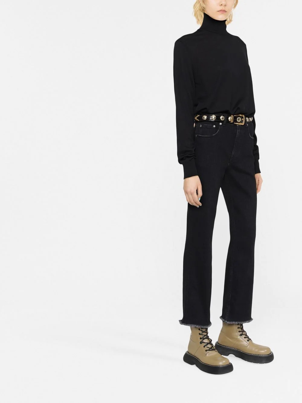 cropped straight-leg jeans - 4