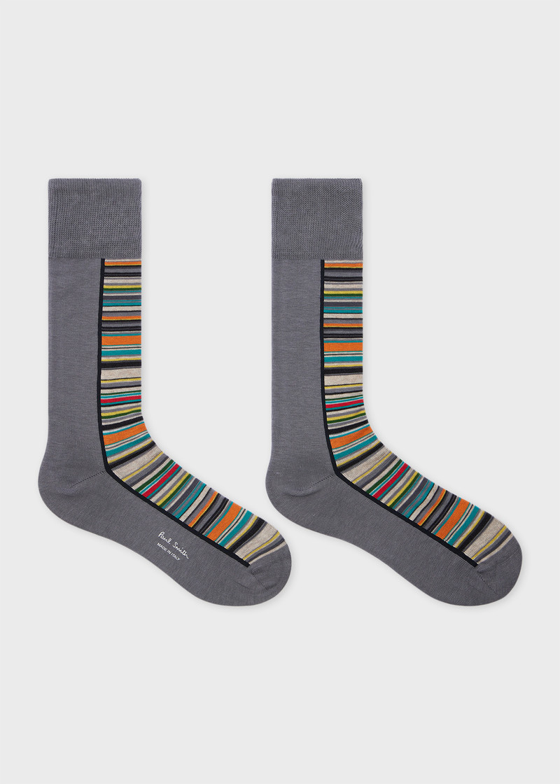 'Signature Stripe' Panel Socks Three Pack 4
