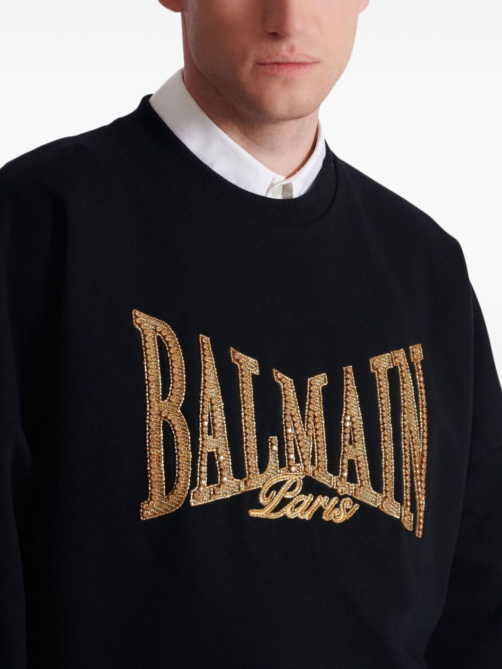 embellished-logo sweatshirt - 5