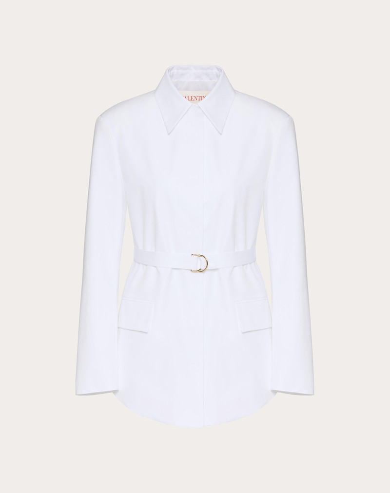 COMPACT POPELINE PEA COAT - 1
