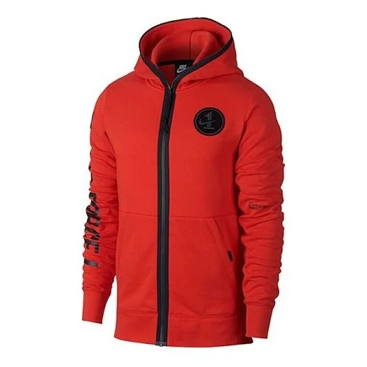 Men's Nike Air Force1 Hooded Jacket Red AJ0785-634 - 1
