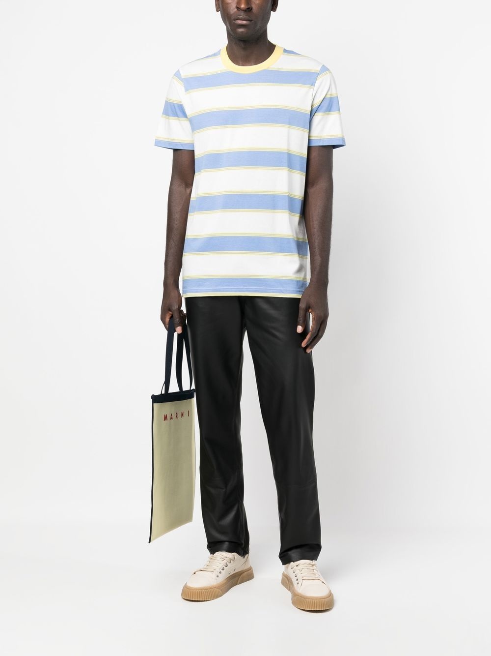 stripe-print short-sleeved T-shirt - 2