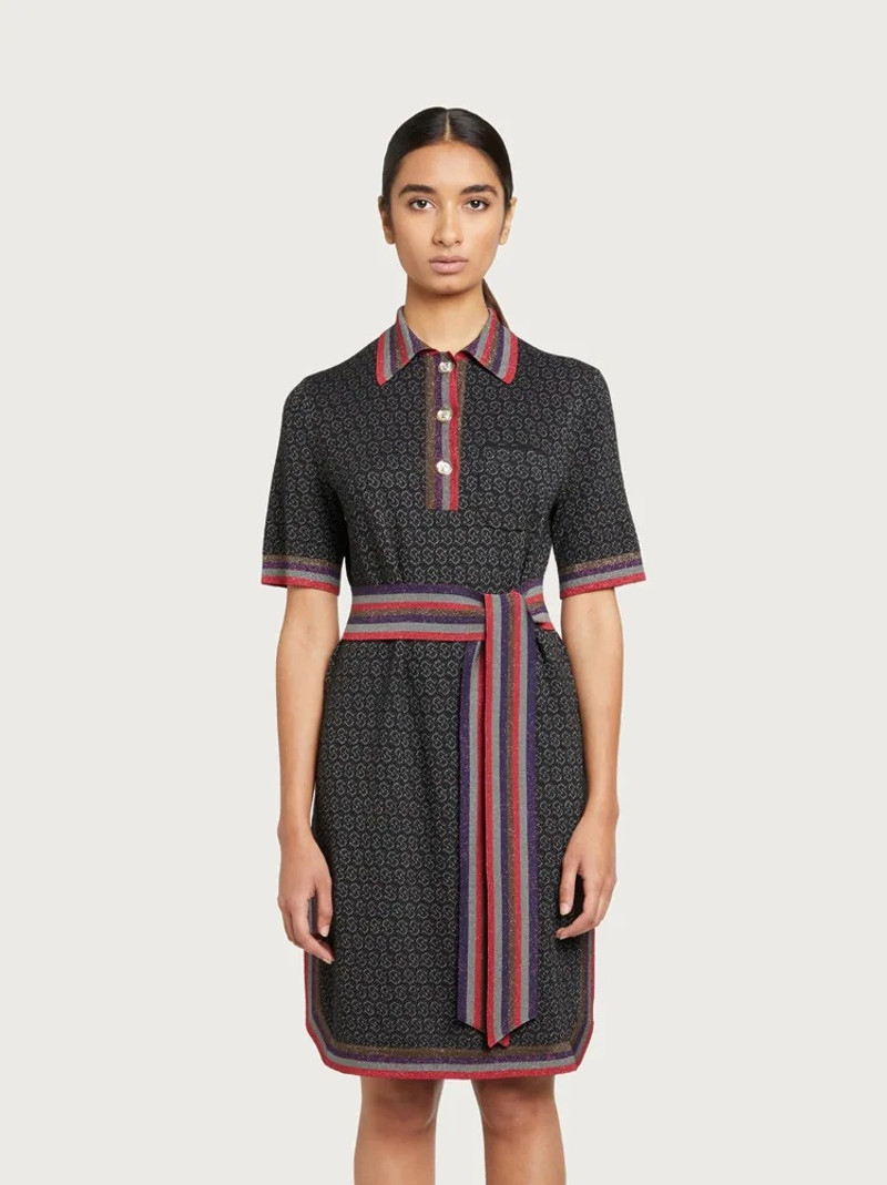 FERRAGAMO GANCIO S JACQUARD DRESS outlook
