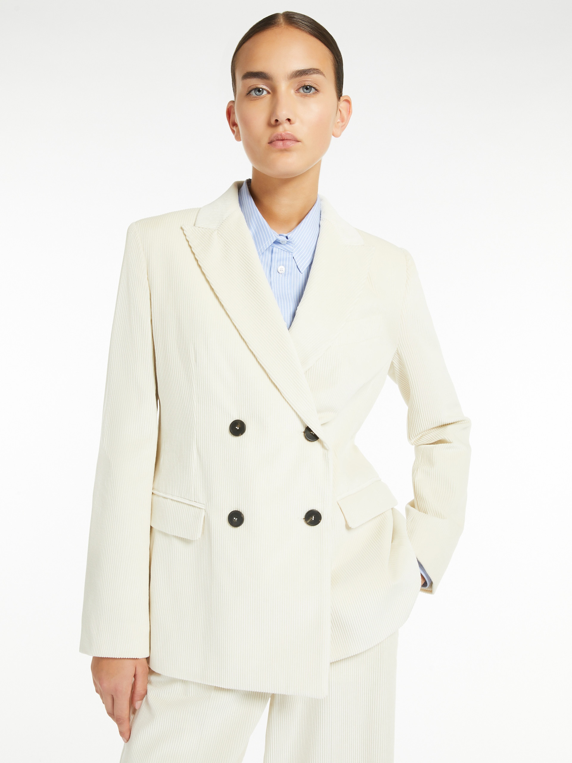 KATANGA Double-breasted velvet blazer - 5