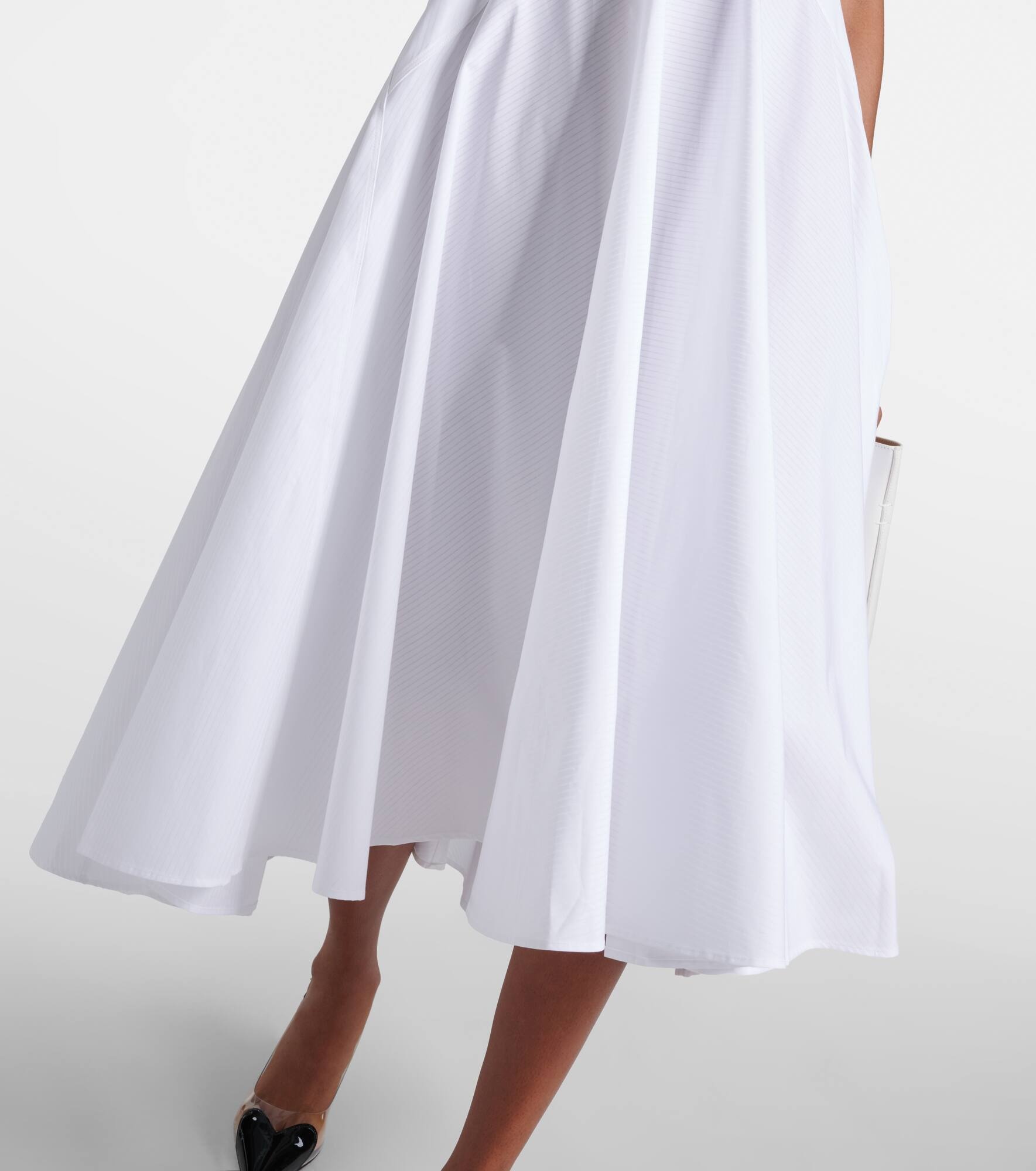 Cotton poplin midi dress - 5