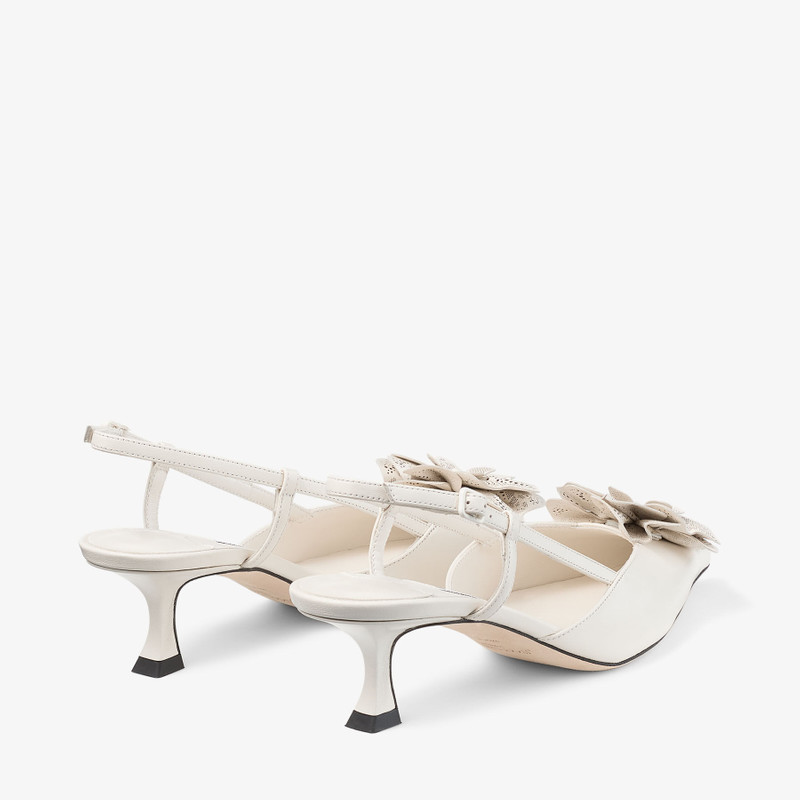 JIMMY CHOO Mimmi  Sling Back 50
Latte Shiny Nappa Leather Slingbacks with Lace Corsage outlook
