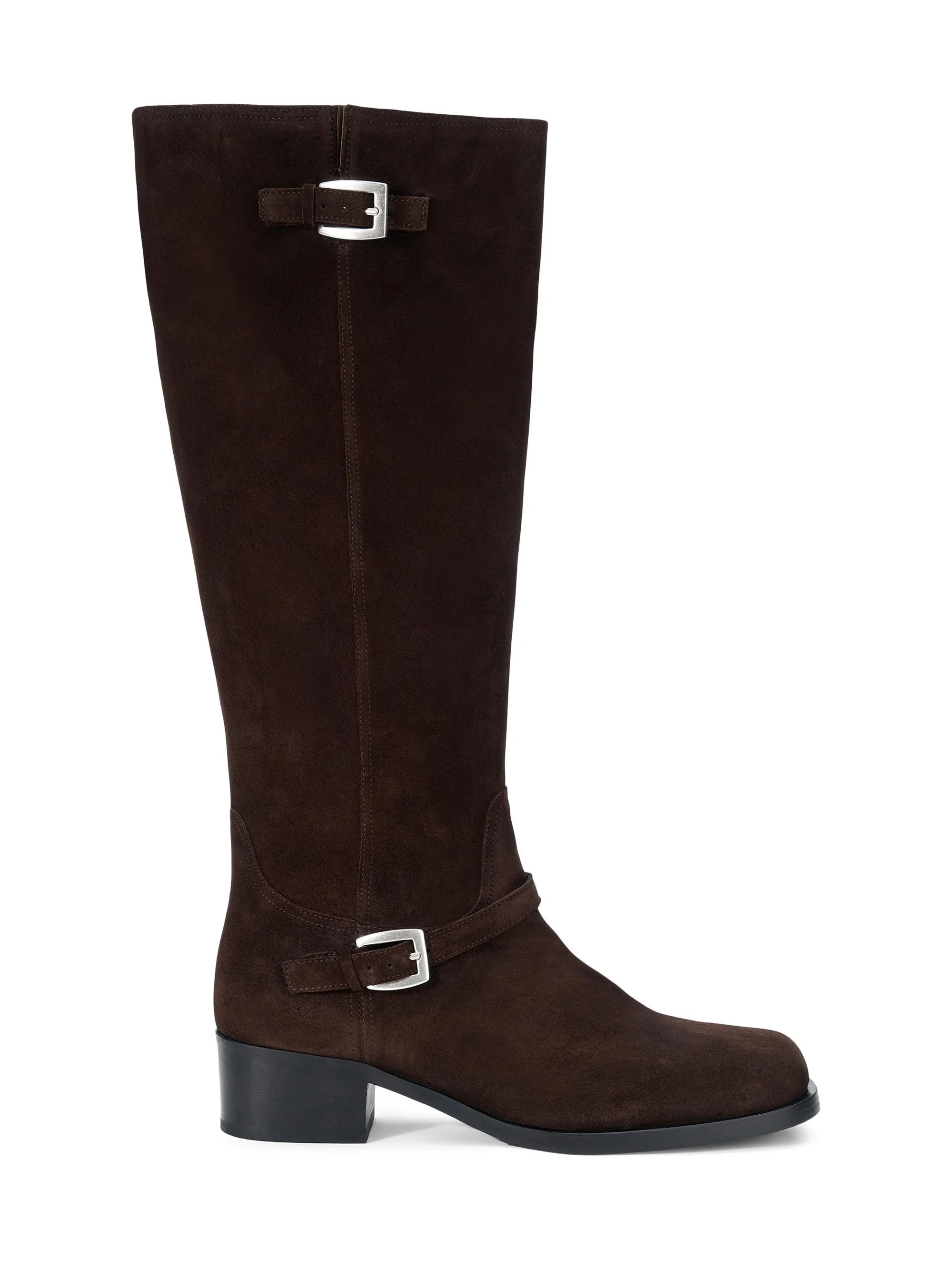 Women's Brooklyn 50MM Suede Boots - Espresso - 1