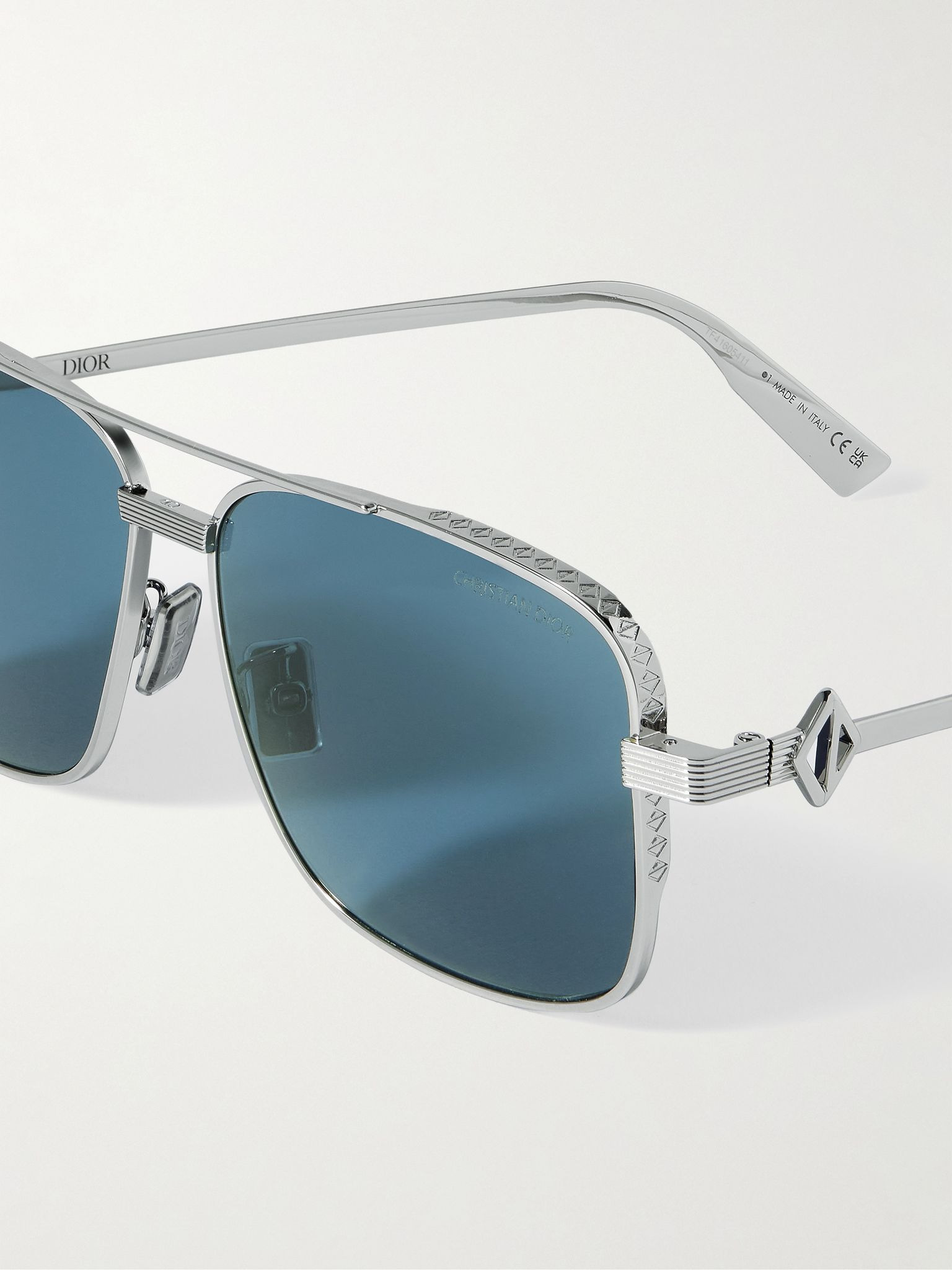 CD Diamond S9U Square-Frame Silver-Tone Sunglasses Silver - 3