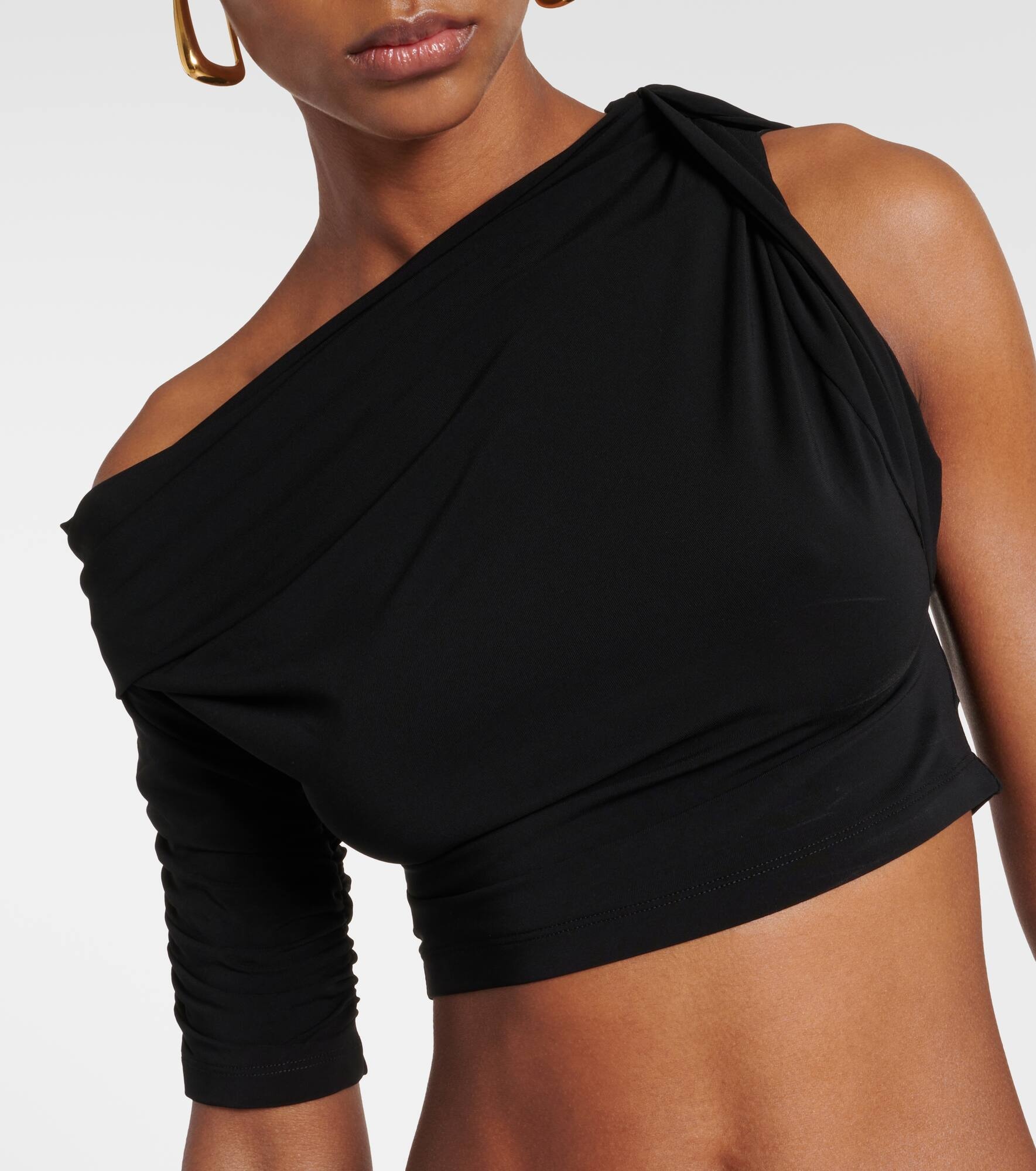 Le Haut Drapeado jersey crop top - 4
