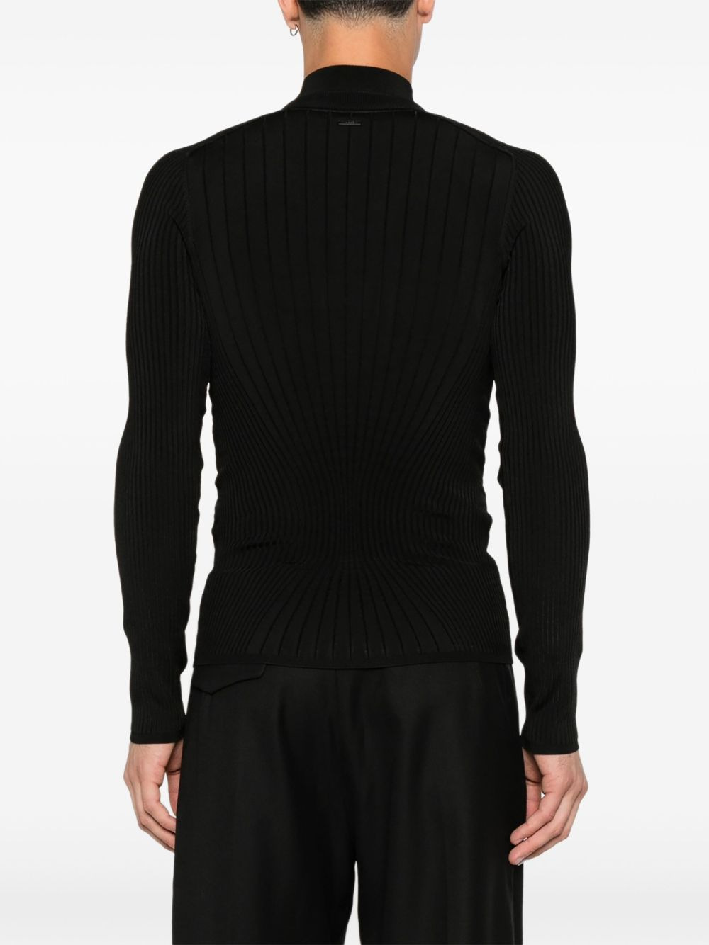 ribbed high-neck jumper - 4