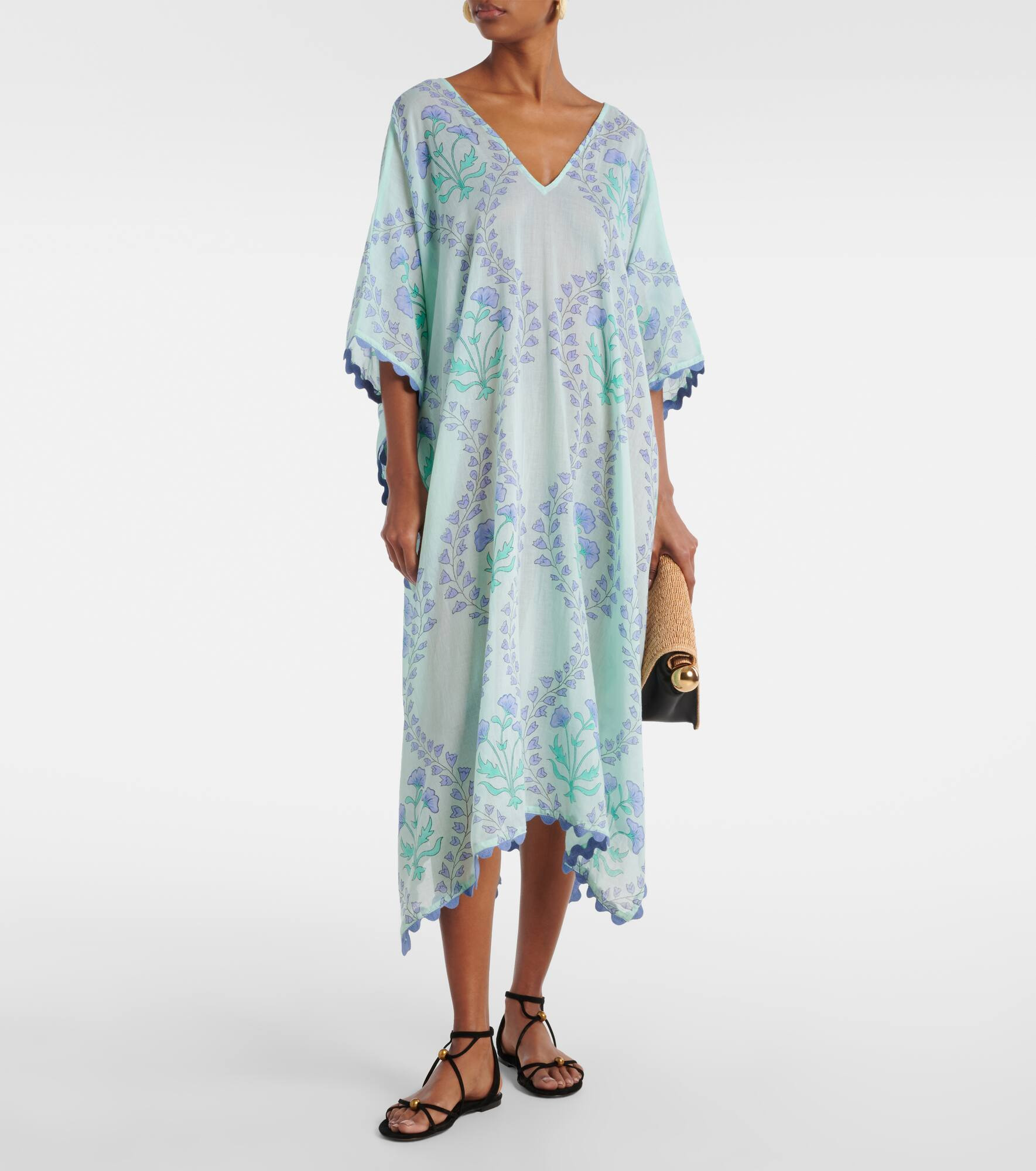 Printed cotton beach cover-up - 2