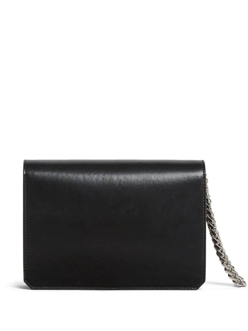 logo-engraved leather clutch bag - 2