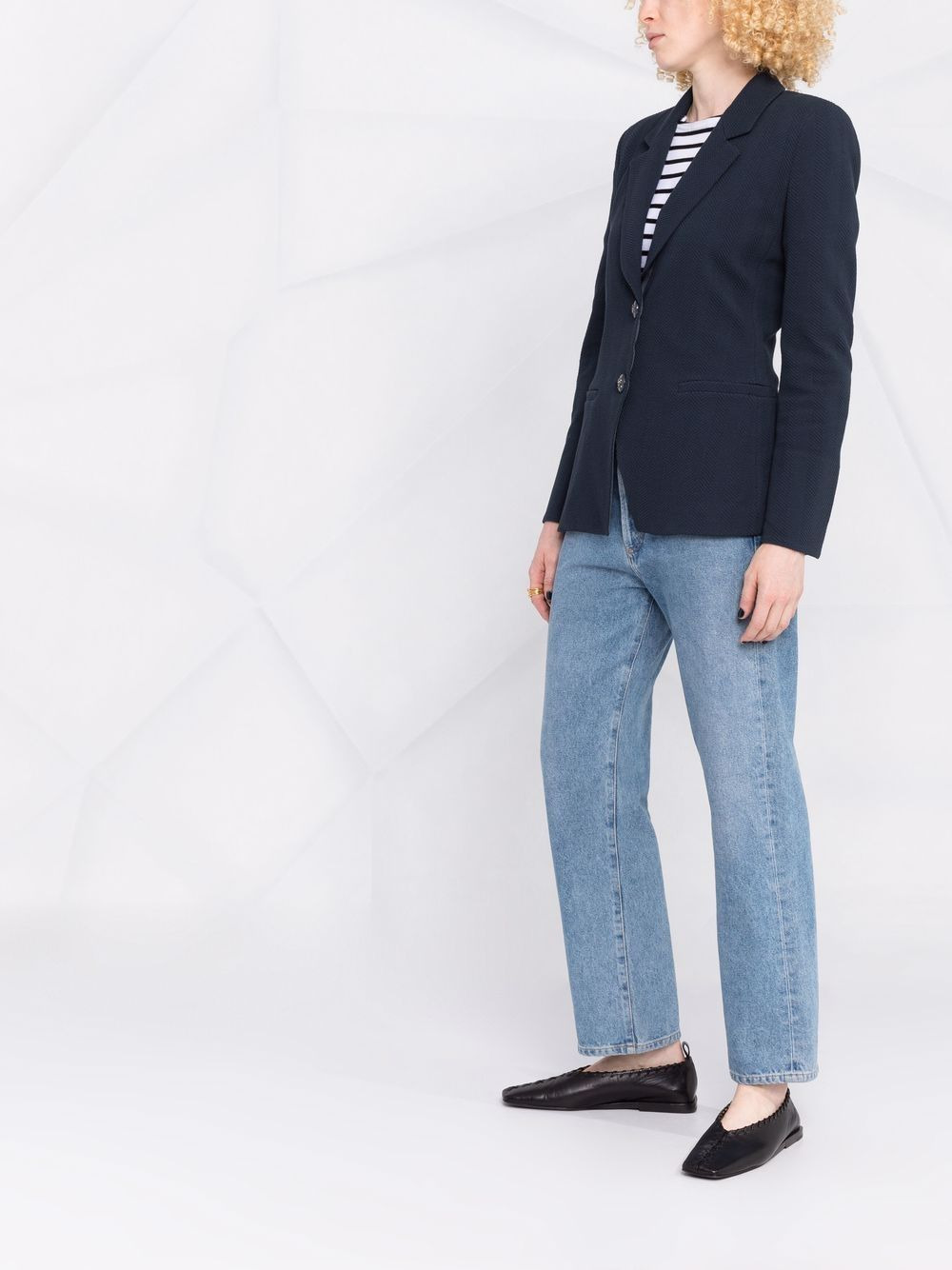 single-breasted twill jacket - 4