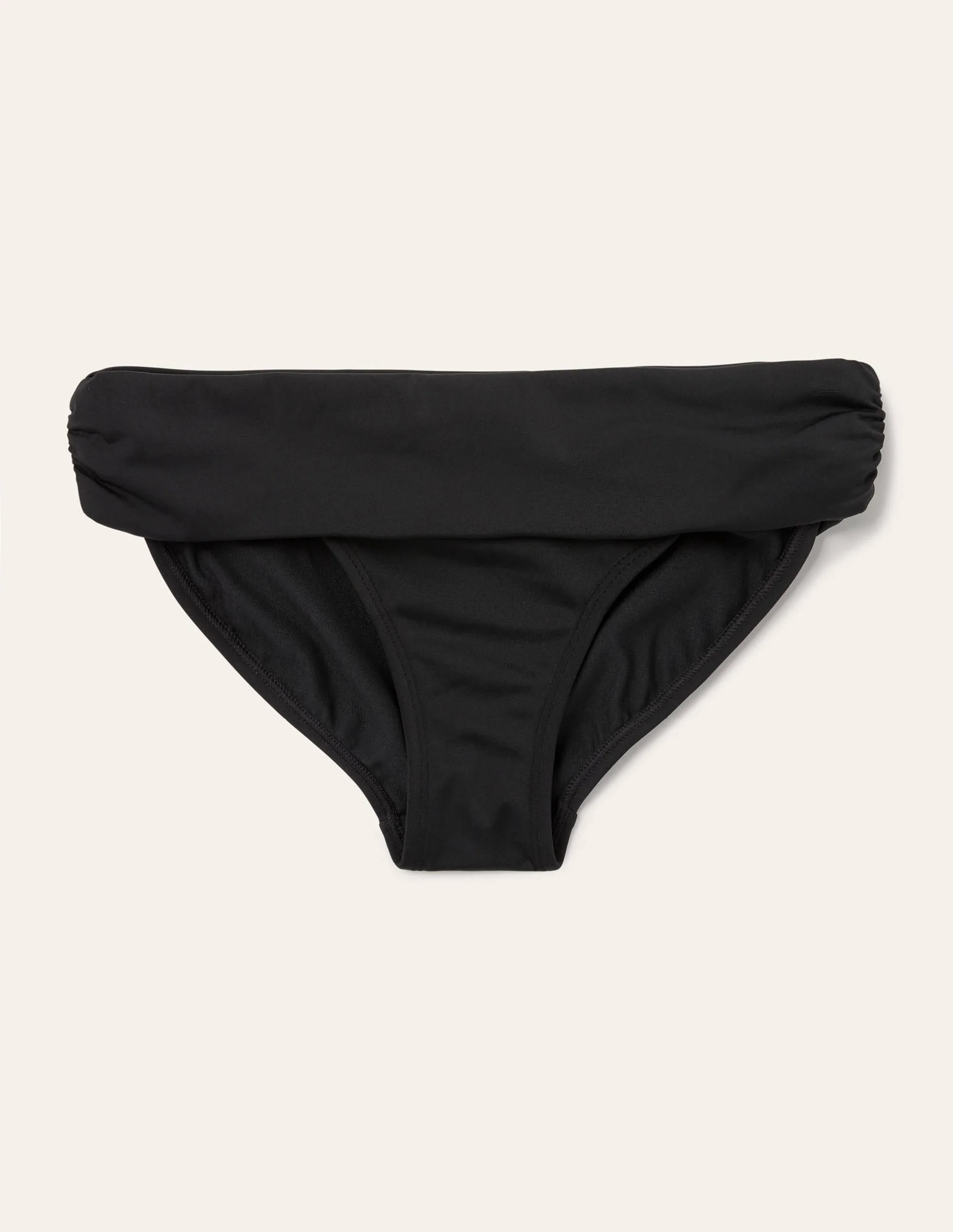 Classic Fold Bikini Bottoms-Black - 1