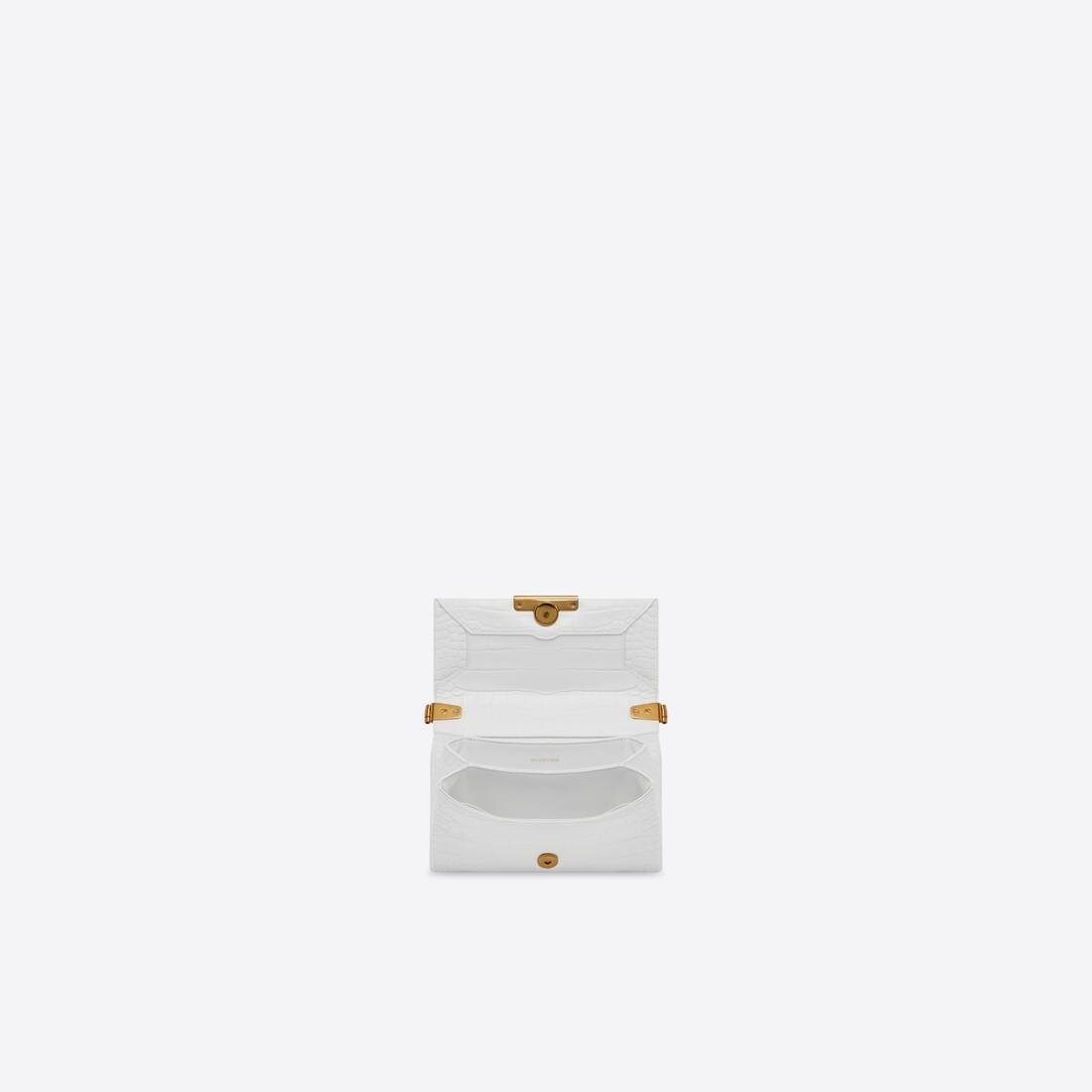 Women's Triplet Small Bag Crocodile Embossed in White - 6