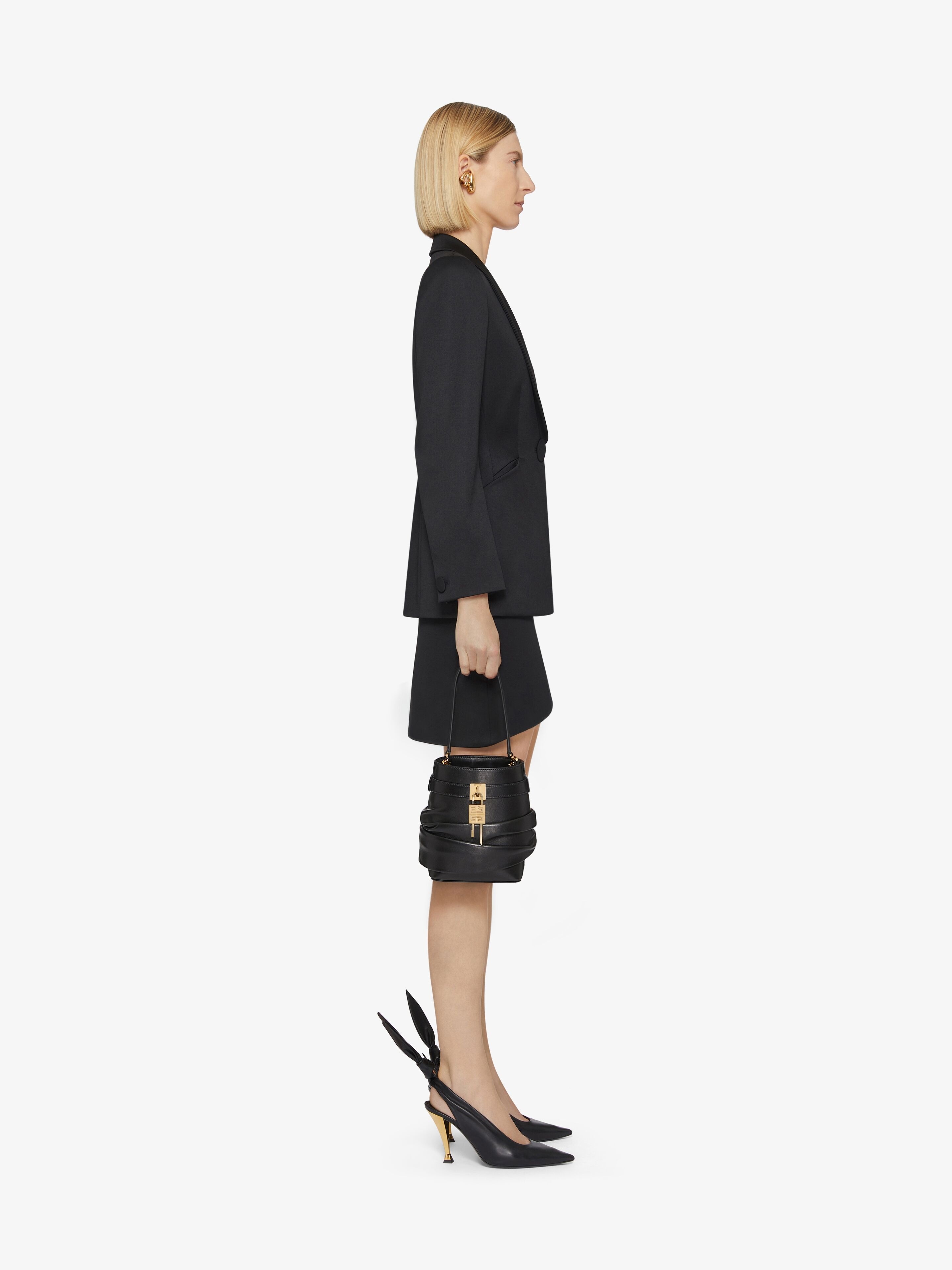 SHARK LOCK BUCKET BAG IN NAPPA LEATHER - 2